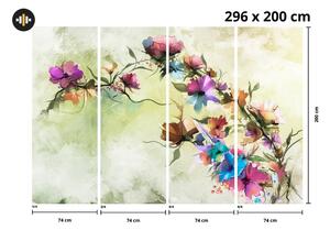 Fototapet - Flori colorate (296x200 cm)