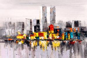 Fototapet - Abstract, oraș pictat (296x200 cm)