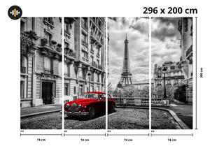 Fototapet - Pe o stradă în Paris (296x200 cm)