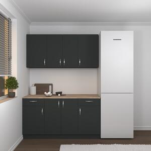Bucatarie Komodo Esential, L 140cm V58, Pal Antracit/Sonoma 18mm