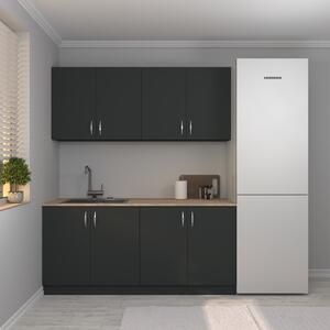 Bucatarie Komodo Esential, L 160cm V62, Pal Antracit/Sonoma 18mm