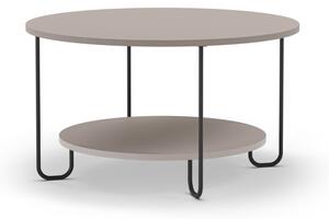 Măsuță de cafea gri rotundă ø 80 cm Tonka – Marckeric