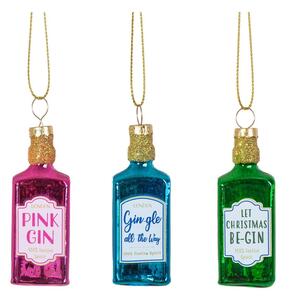 Ornament de Crăciun din sticlă Gin – Sass & Belle