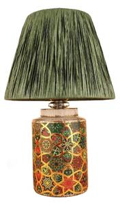 Veioză verde cu abajur din sfoară din hârtie (înălțime 38 cm) Alev – Opviq lights