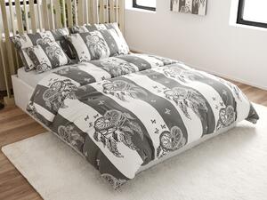 Lenjerie de pat din bumbac TIRLAN gri-alb Dimensiune lenjerie de pat: 70 x 90 cm | 140 x 200 cm