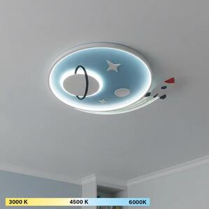 Brilagi Plafonieră LED pentru copii STARSHIP, 64W, 230V, 3000/4500/6000K, albastru