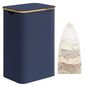 Cos de rufe Songmics Albastru 42x32x70.5 cm