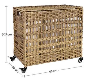 Cos de rufe, Songmics, Natural, 66x36x60 cm
