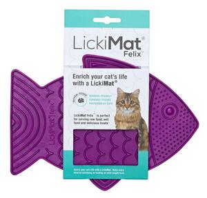 Covoraș de lins pentru pisici Felix Purple – LickiMat