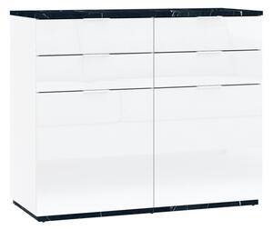 MARMO komód 2 ajtóval és 4 fiókkal