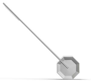 Veioză argintie cu luminozitate reglabilă (înălțime 38 cm) Octagon One – Gingko