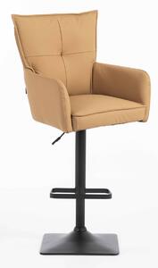 HR250KW Scaun Piele Ecologică Premium Soft Culoare Caramel Bază Neagră