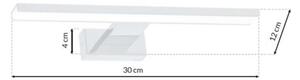 Aplica de perete pentru baie SHINE LED, 7W, 230V, 30 cm, IP44, albă