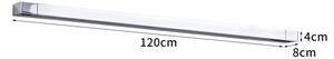 Brilagi - Iluminare LED pentru oglindă de baie AQUA LINE LED/36W/230V 120 cm IP44 crom lucios
