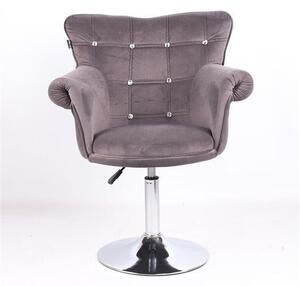 HR804CN Scaun Grafit din Catifea