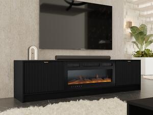 Comodă TV Comfivo Papilio II, Negru, PAL laminat, MDF, 48x182x40cm