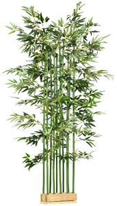 HOMCOM Bambus Artificial, Plantă Decorativă, Aspect Realist, Ușor de Întreținut, Pentru Casă, 180 cm, Verde | Aosom Romania
