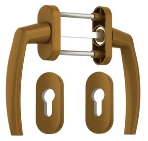 Maner usa de balcon simetrica Victory cu rozeta pentru cilindru culoare bronz