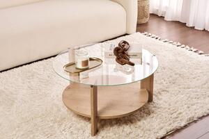 Măsuţă de cafea, Hanah Home, Culoare: Stejar Safir Transparent