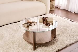 Măsuţă de cafea, Hanah Home, Culoare: Nuc Transparent