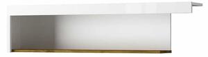 Raft TORINO, alb lucios, 130x22x31 cm