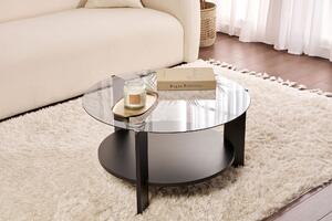 Măsuţă de cafea, Hanah Home, Culoare: Negru de lemn Fumu