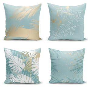 Set 4 fețe de pernă Minimalist Cushion Covers Lagoon, 55 x 55 cm