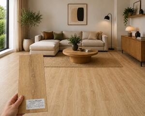 Parchet LVT 8807-18 Bej Aspect Lemn , Pardoseala Vinil 2.5 mm, Clasa Trafic 33