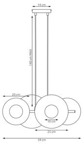 Lustră pe cablu UMBRA 4xG9/8W/230V neagră