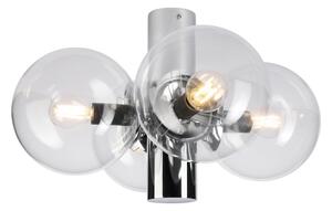 Plafonieră SFERIO 4xE14/5W/230V crom lucios/sticlă transparentă