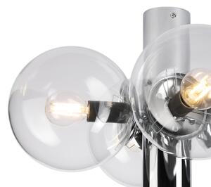 Plafonieră SFERIO 4xE14/5W/230V crom lucios/sticlă transparentă