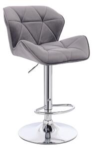 HR111W Scaun Grafit Velur Bază Cromata