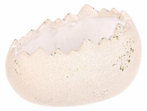 Cutie de flori din ceramică Shell pe o suprafațăplană , 17 x 13 x 9 cm