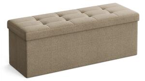 Taburet cu spatiu depozitare OTTOMAN 110x38 cm, maro deschis