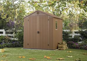 Casuță de grădină Keter Darwin 6x6 plastic 190x182 cm maro