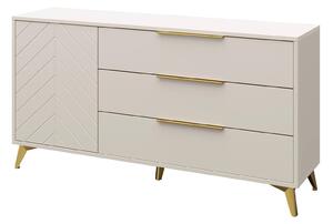 Comodă Comfivo Camlue 100Beige, Cu sertare și uși, 8x15x4cm
