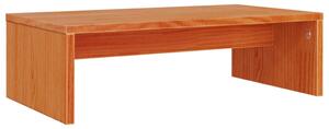 Suport pentru monitor, maro ceruit, 50x27x15 cm, lemn masiv pin