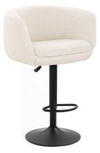 HR333W Scaun Boucle Crem cu Bază Neagră