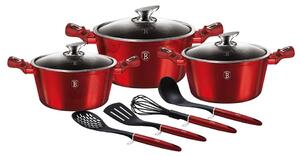 Berlinger Haus 10 piese set de ustensile de gătitBurgundy Metallic Line