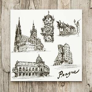 DUBLEZ | Praga - Tablou 3D gravat din lemn pentru perete