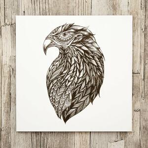 DUBLEZ | Tablou 3D din lemn gravat pentru perete - Vultur