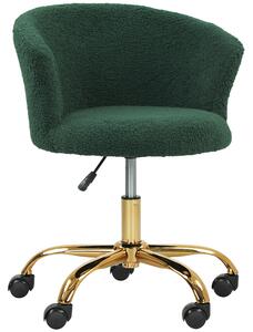 Vinsetto Scaun de birou, scaun de birou ergonomic reglabil în înălțime, scaun pivotant, picior din oțel, verde | Aosom Romania