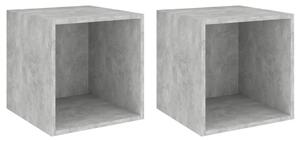 Dulapuri de perete, 2 buc., gri beton, 37x37x37 cm, PAL