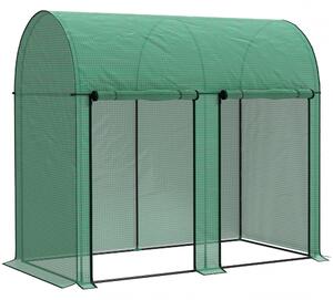 Outsunny Seră de grădină 2 m² dim. 2L x 1l x 1,78H m 2 Uși cu fermoar rulabile Oțel PE Densitate înaltă 140 g/m² Anti-UV alb | Aosom Romania
