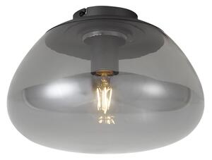 Plafonieră de design Gunmetal cu sticlă fumurie - Giselle