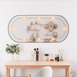 Oglindă de perete cu lumini LED 45x100 cm oval sticlă