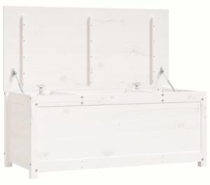 Cutie de depozitare, alb, 110x50x45,5 cm, lemn masiv de pin