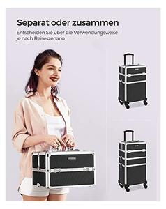 Carucior pentru cosmetice profesional, Songmics, 4 in 1 , 35 x 25 x 79 cm