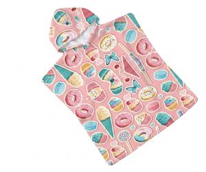 Poncho pentru copii SWEETIE roz 60x120 cm