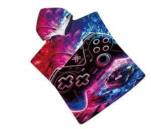 Poncho pentru copii GAMES colorat 60x120 cm